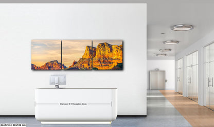 Sedona Red Rocks at Sunset Photography Print, Arizona Desert Landscape, Southwestern Wall Art, Golden Hour Nature Decor