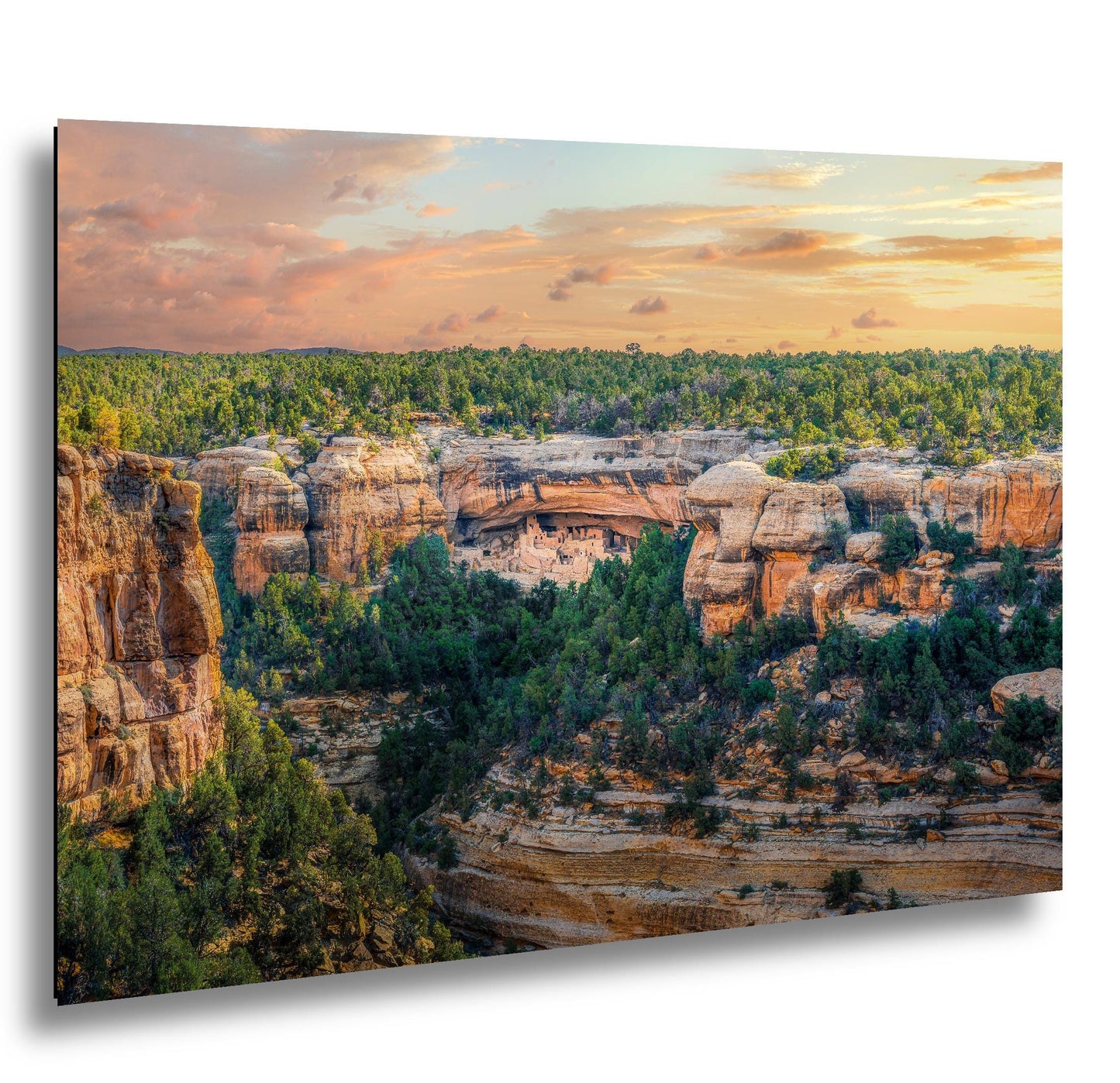 Spruce Tree House at Sunset, Mesa Verde National Park Colorado Photography Print