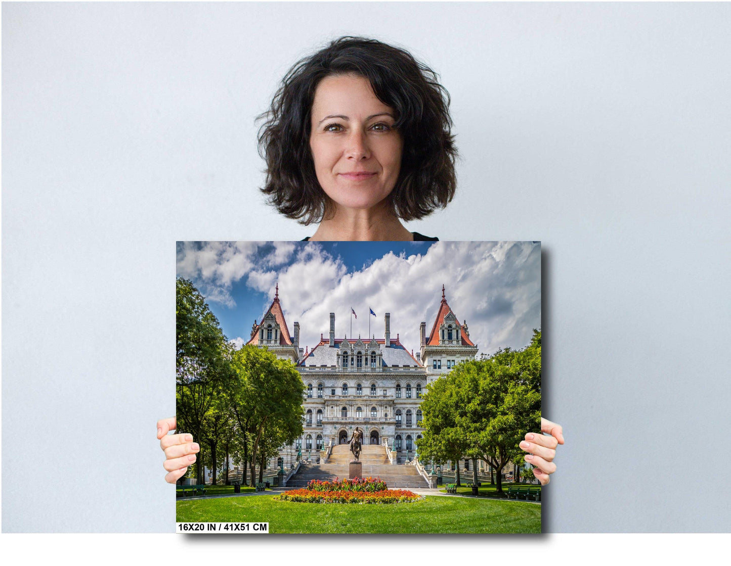 Empire State Majesty: The New York State Capitol in Albany Print Wall Art Architectural Skyline Photography Aluminum/Acrylic/Metal/Canvas