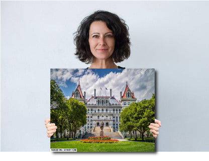 Empire State Majesty: The New York State Capitol in Albany Print Wall Art Architectural Skyline Photography Aluminum/Acrylic/Metal/Canvas