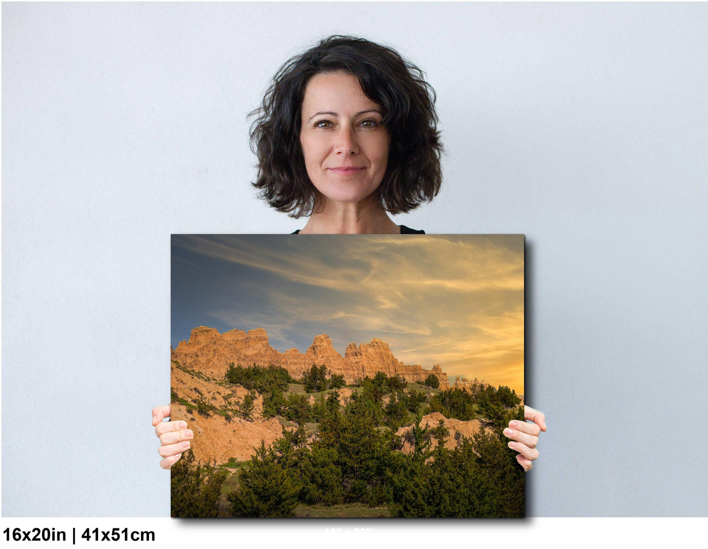 Badlands National Park Golden Rock Sunset Landscape Photography Wall Art