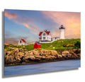 Nubble Lighthouse Wall Art – Coastal Home Decoration | Vibrant Acrylic Print