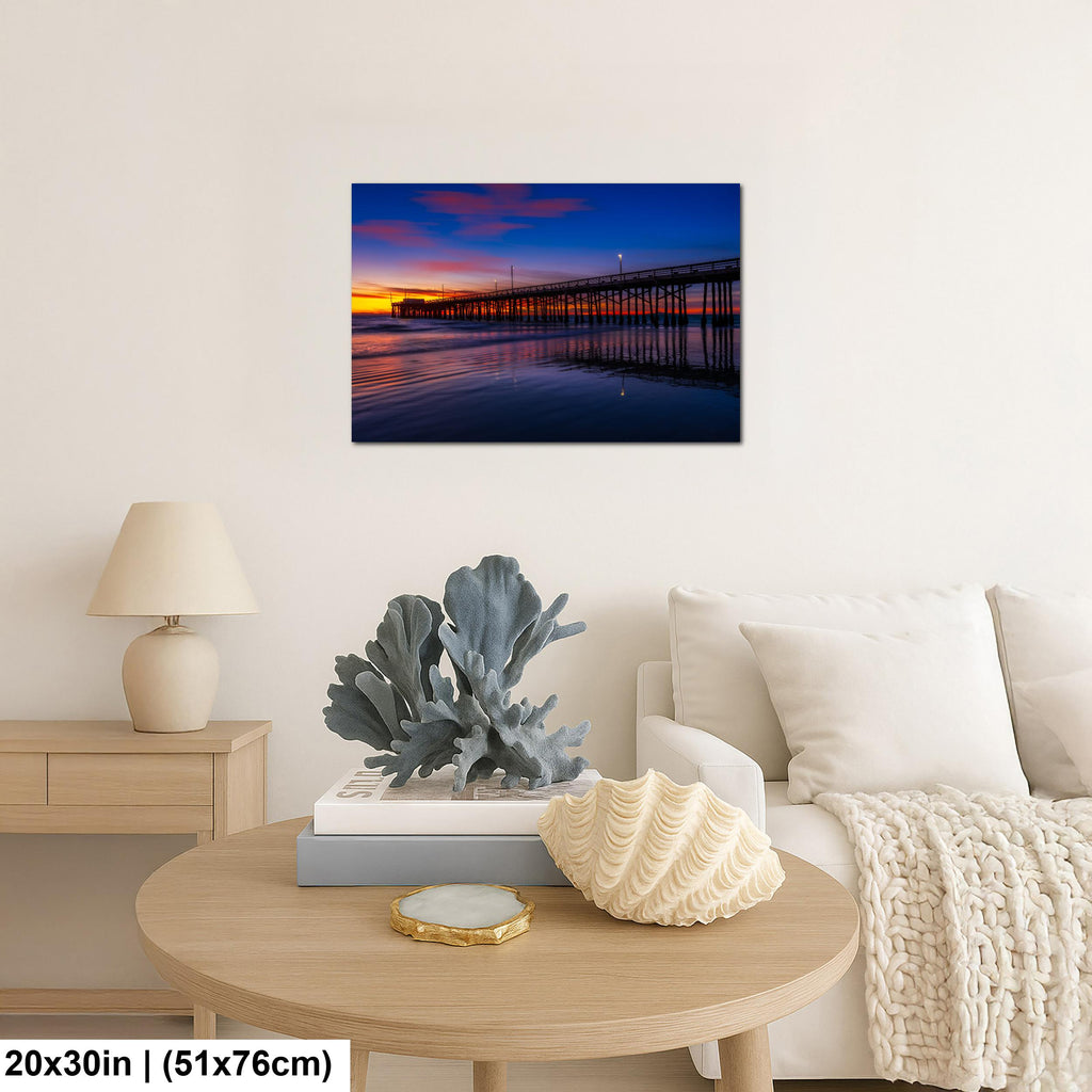 Twilight Reflections: Newport Beach Pier California Photography Wall Art