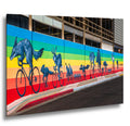 Tucson Mural - Sonoran Desert Animals Bicycle Mural With Rainbow Stripes, Photography Print Wall Art