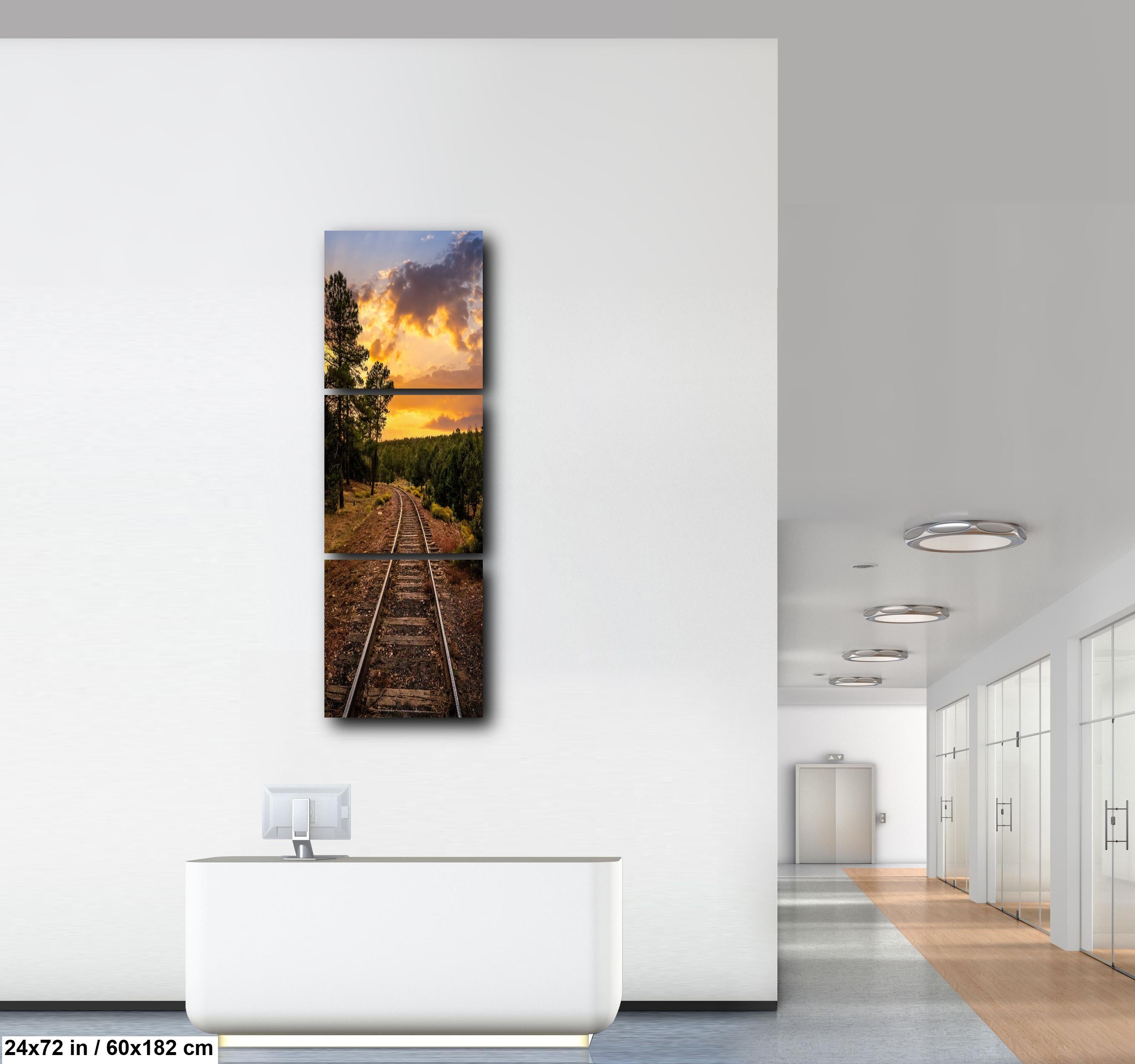 Grand Canyon Railway Tracks at Sunset - Williams Arizona Photography Print