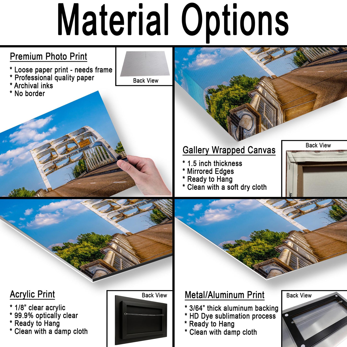 Edmund Pettus Bridge Selma Alabama Photography Wall Art