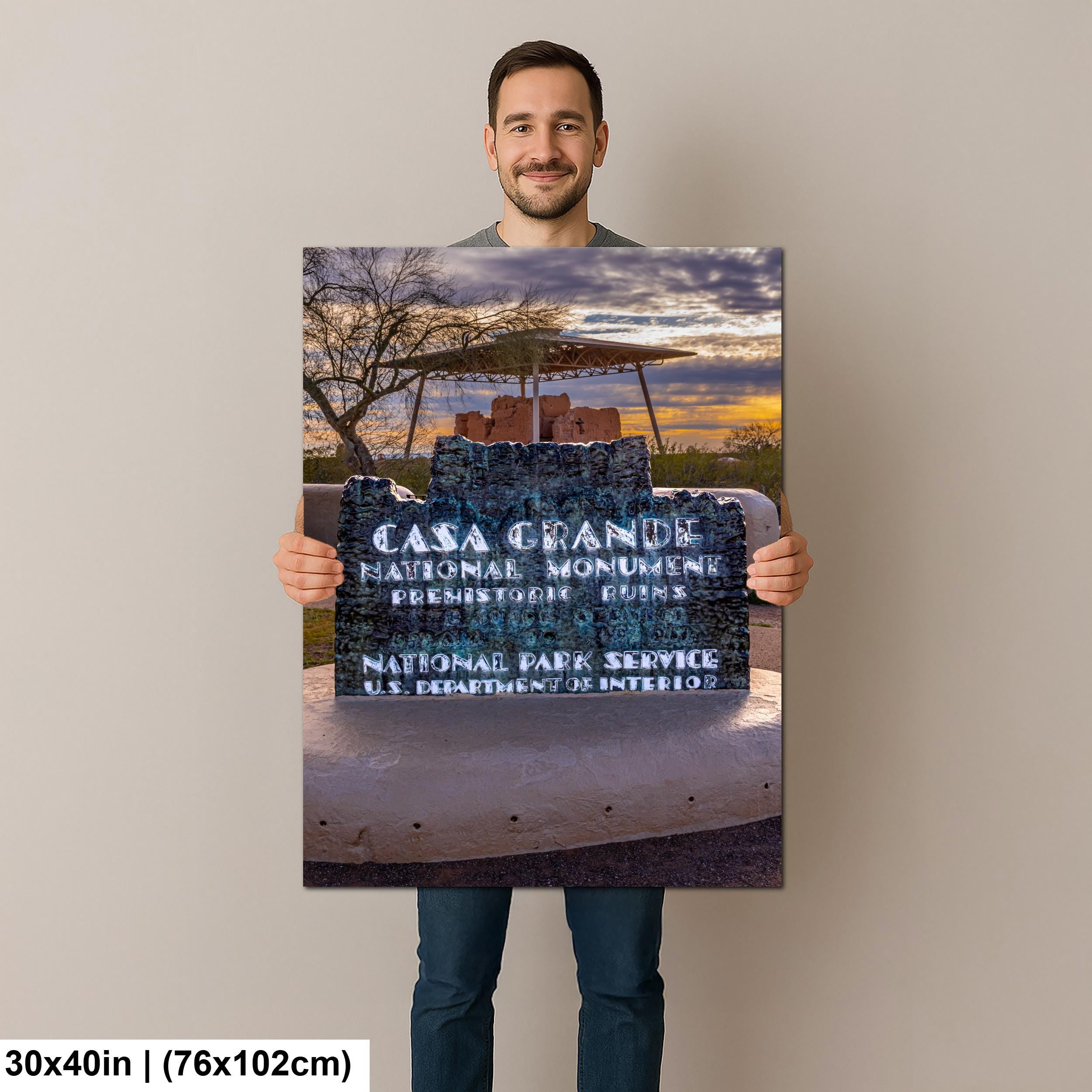 Casa Grande Ruins National Monument, Arizona, Ancient Desert Landmark Photography Wall Art