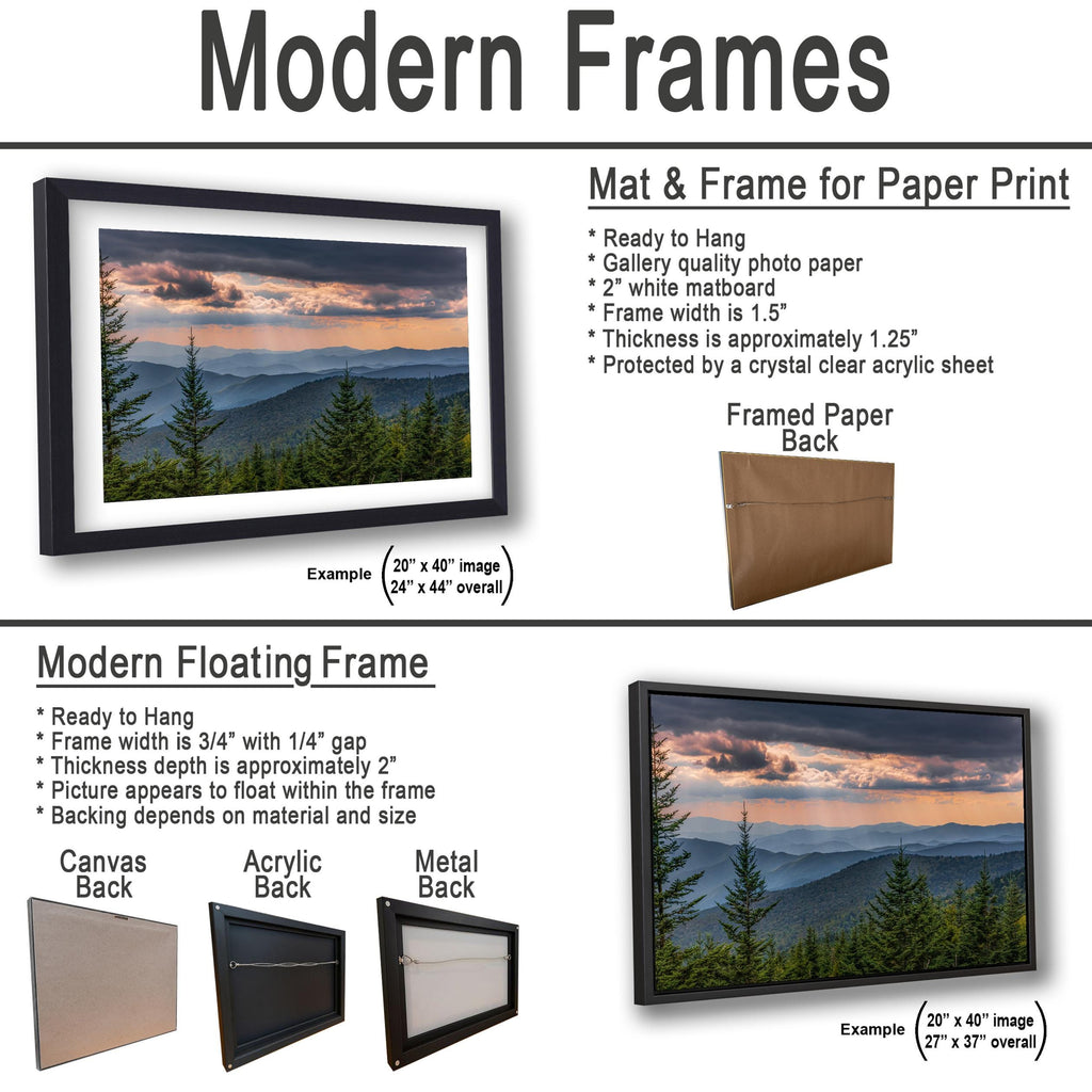 Ridge After Ridge: Great Smoky Mountains Tennessee Landscape Photo Wall Art