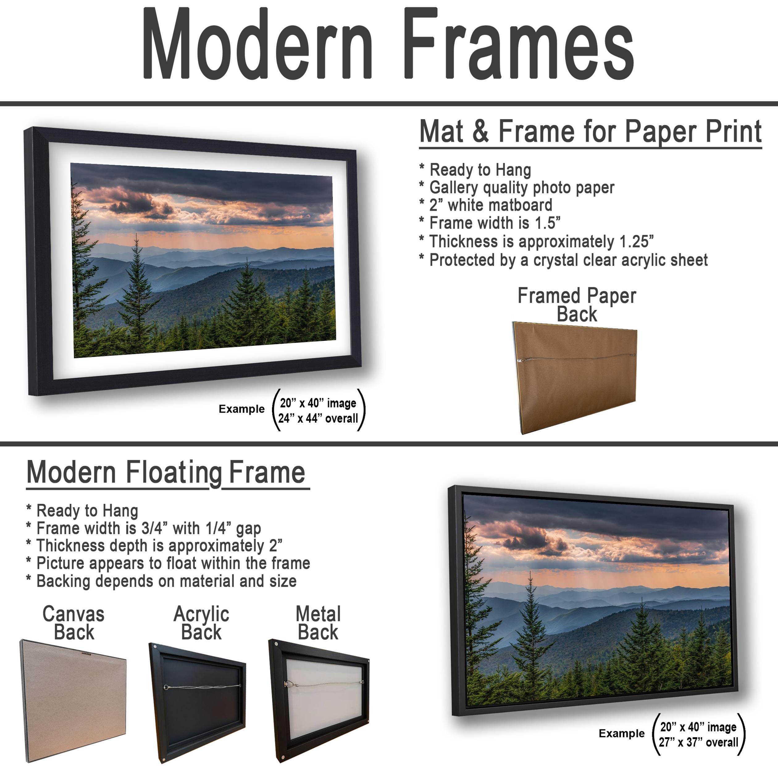 Ridge After Ridge: Great Smoky Mountains Tennessee Landscape Photo Wall Art