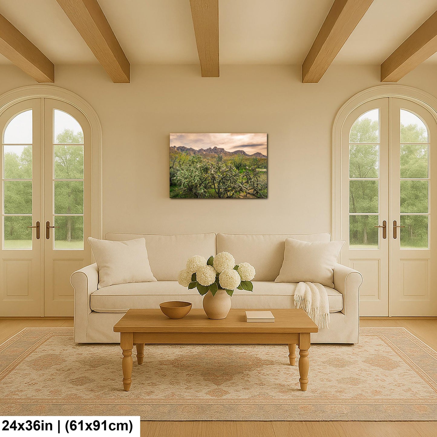 Catalina State Park Blooming Cholla - Tucson Arizona Desert Mountains Photography Print