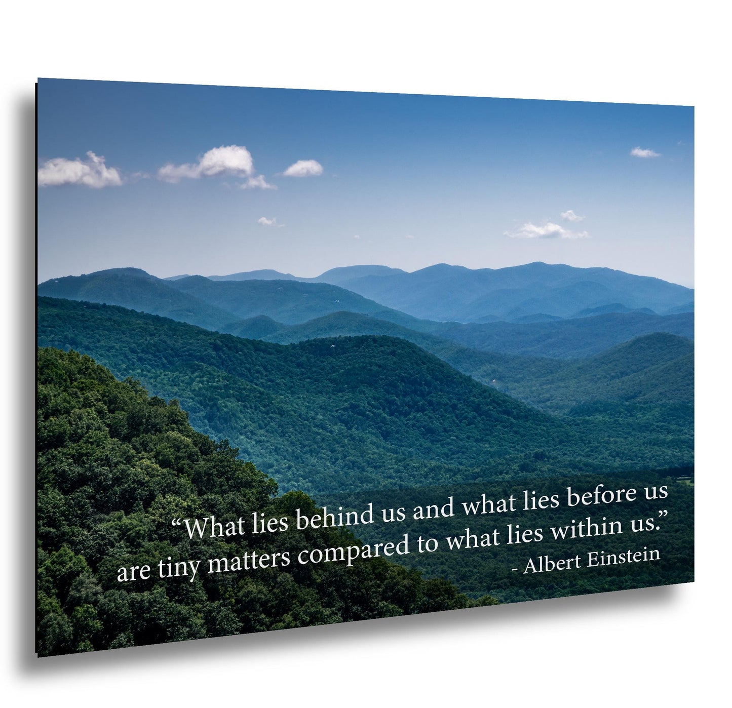 Ralph Waldo Emerson Motivational Wall Art for Inner Strength and Reflection, Mountain Landscape Photography Print for Home or Office Decor