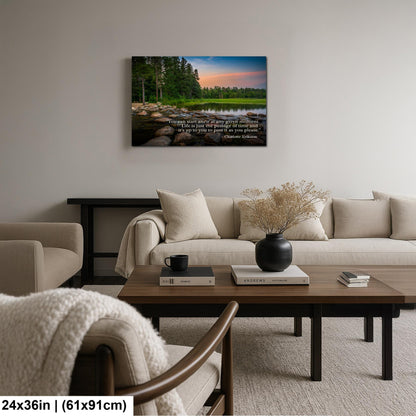 Motivational Wall Art – New Beginnings Art with Growth Quote & Nature Photography Print