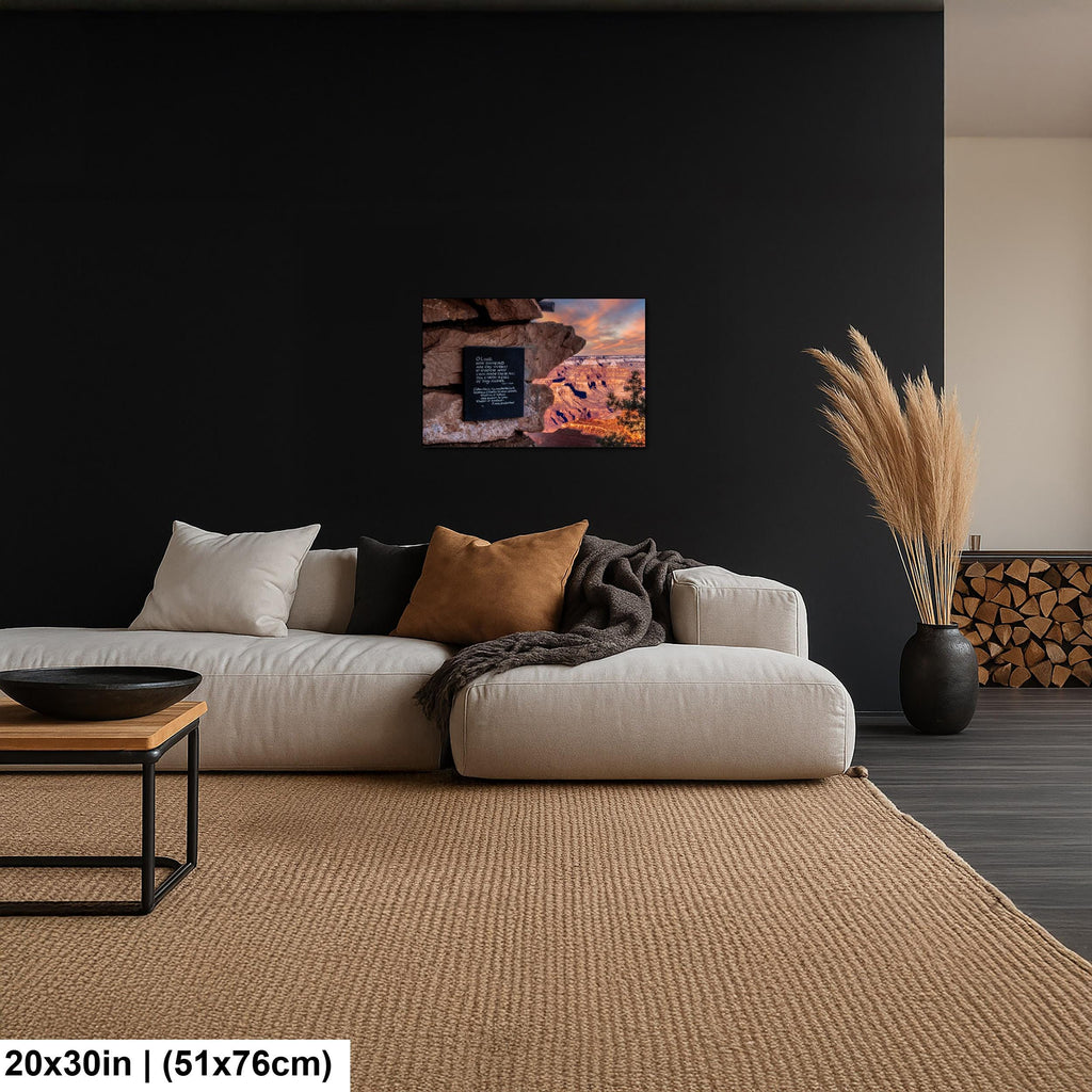 Grand Canyon Sunset Psalm 104:24 Scripture Plaque – Arizona Photography Wall Art