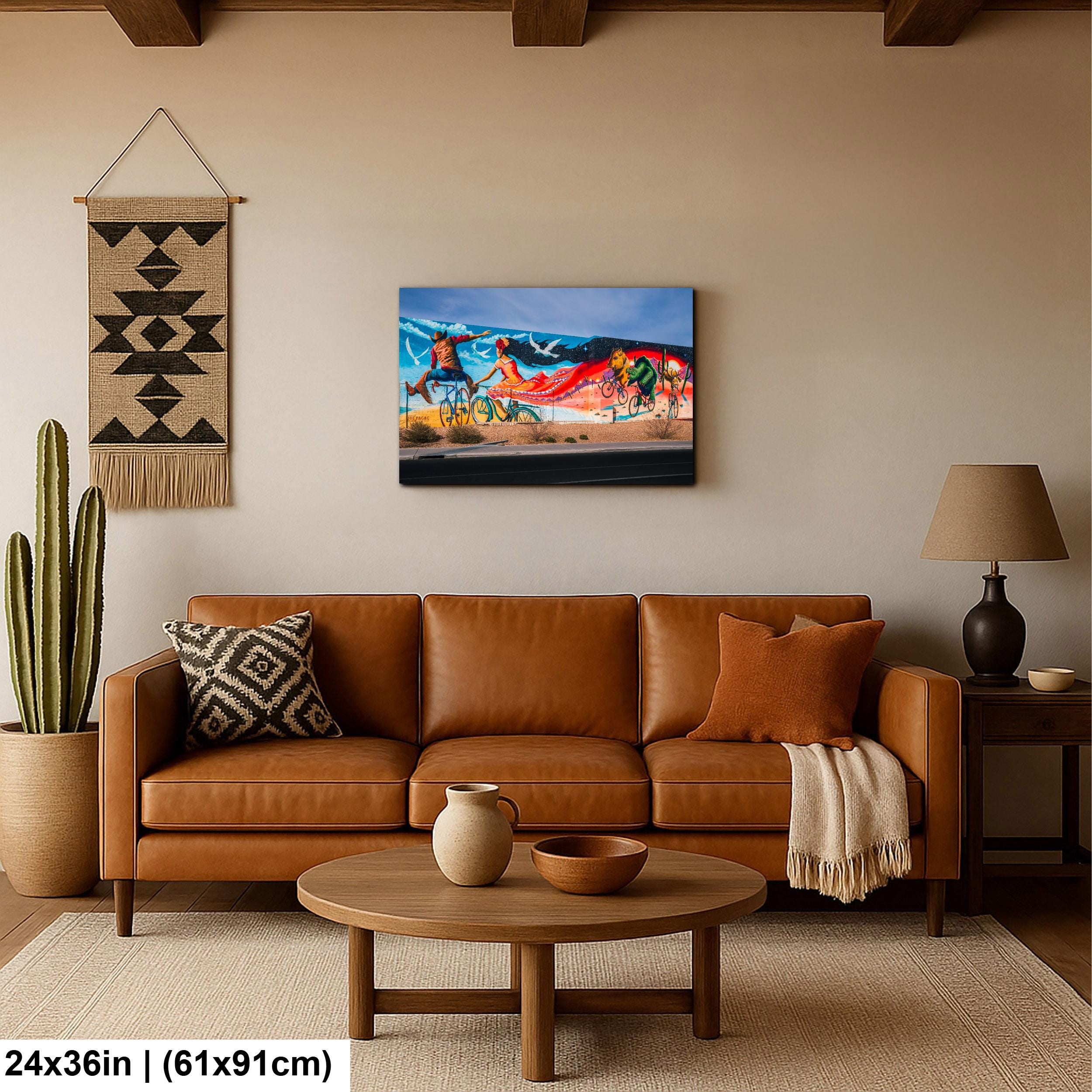 Tucson Mural - Desert Dream Bicycle Mural, Photography Print Wall Art