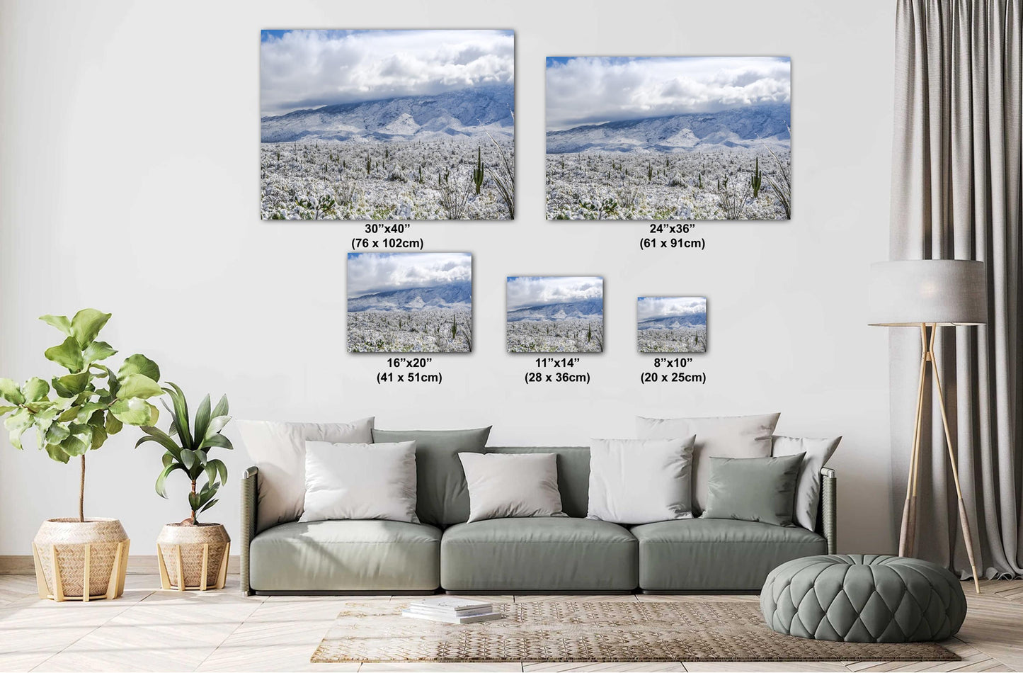 Saguaro National Park Print – Winter Saguaro Desert Wall Art With Snow