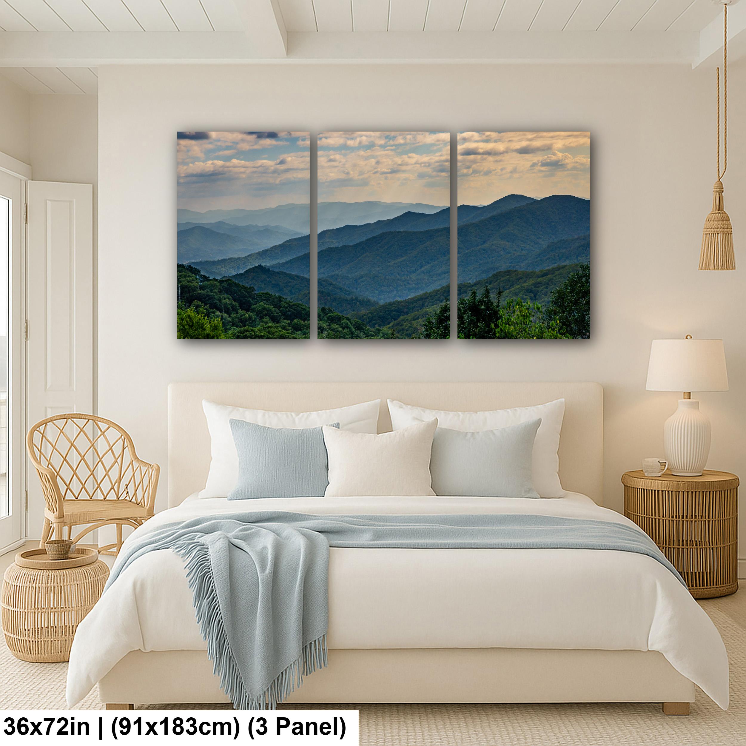 Mountain Waves: Scenic View Great Smoky Mountains Tennessee Photo Wall Art
