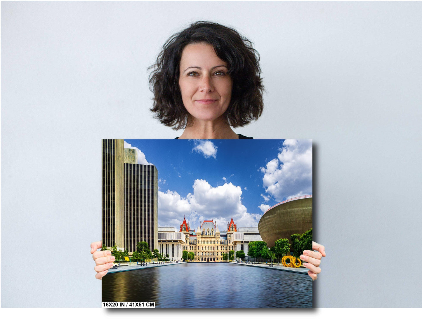 New York State Capitol Print: Albany Landmark Reflecting Pool Photography