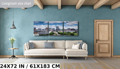 Architectural Ambiance: Downtown Saint Paul Wall Art Minnesota Metal Canvas Print Landscape Photography