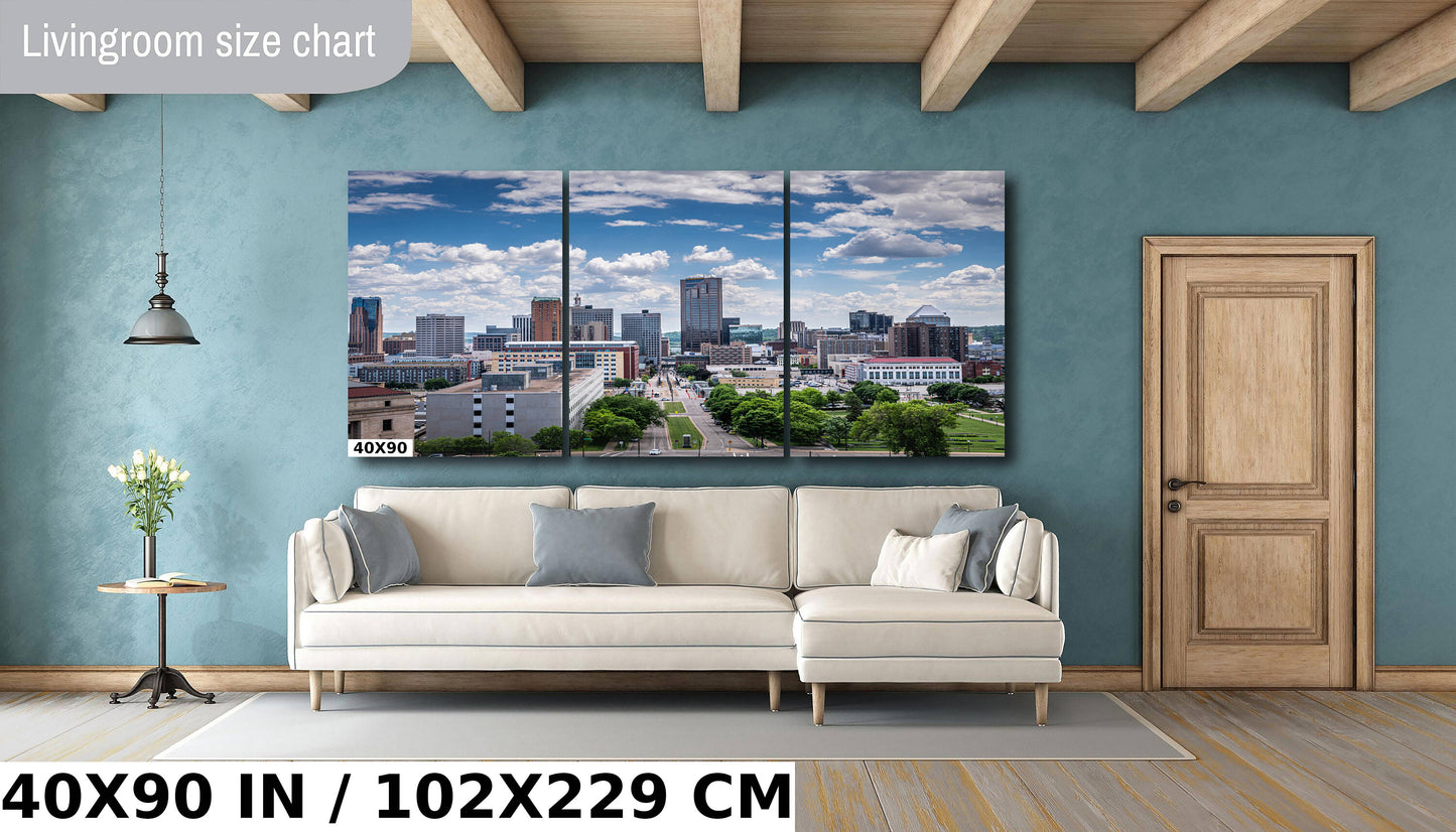 Architectural Ambiance: Downtown Saint Paul Wall Art Minnesota Metal Canvas Print Landscape Photography