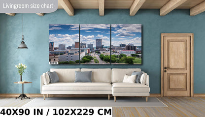 Architectural Ambiance: Downtown Saint Paul Wall Art Minnesota Metal Canvas Print Landscape Photography