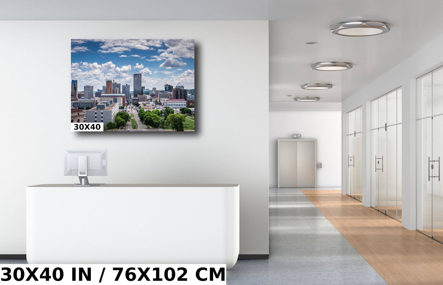 Architectural Ambiance: Downtown Saint Paul Wall Art Minnesota Metal Canvas Print Landscape Photography