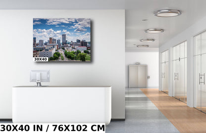 Architectural Ambiance: Downtown Saint Paul Wall Art Minnesota Metal Canvas Print Landscape Photography