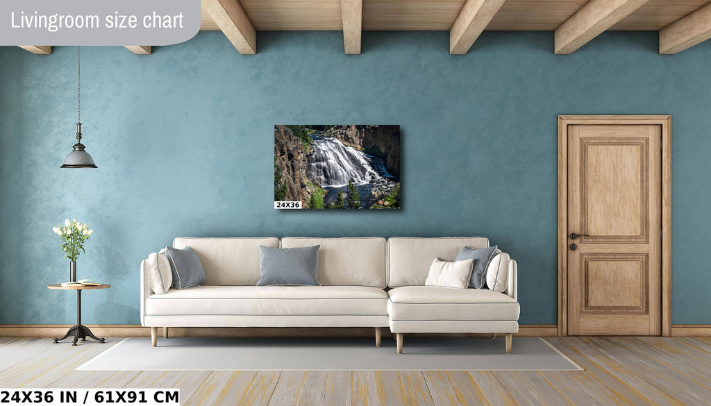 Gibbon Falls Print: Yellowstone National Park Waterscape Wall Art