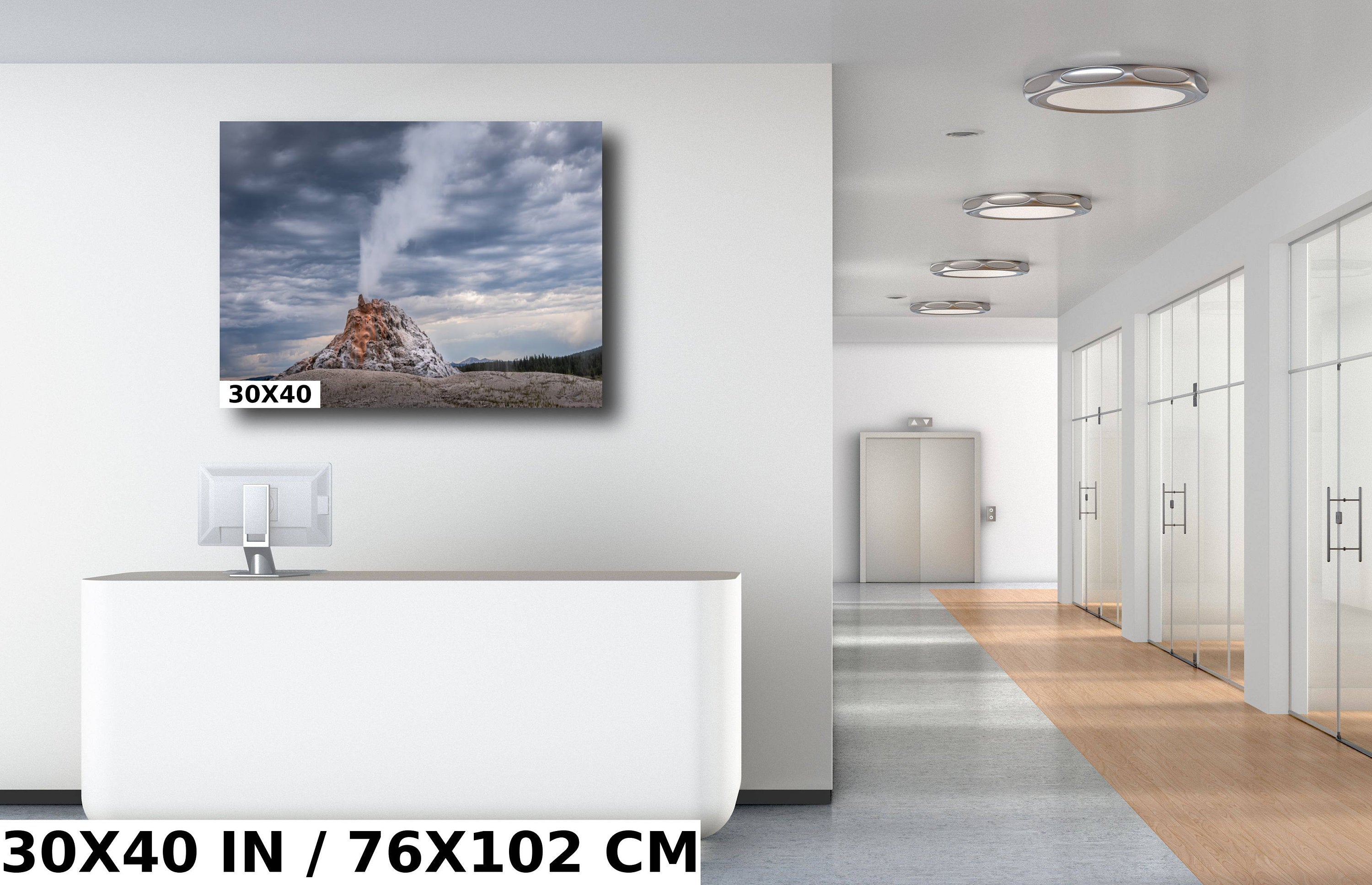 White Dome Geyser Print: Yellowstone National Park Wall Art