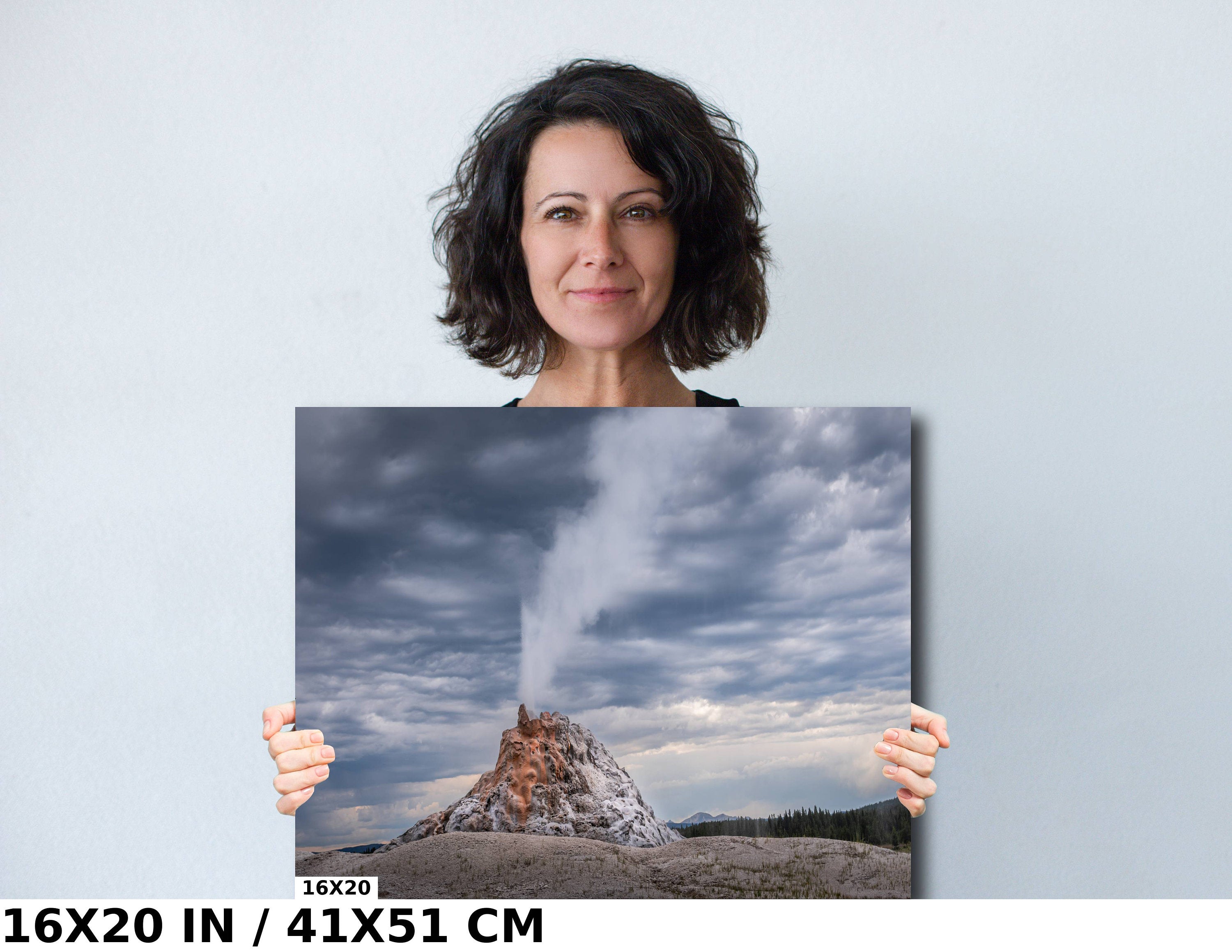 White Dome Geyser Print: Yellowstone National Park Wall Art