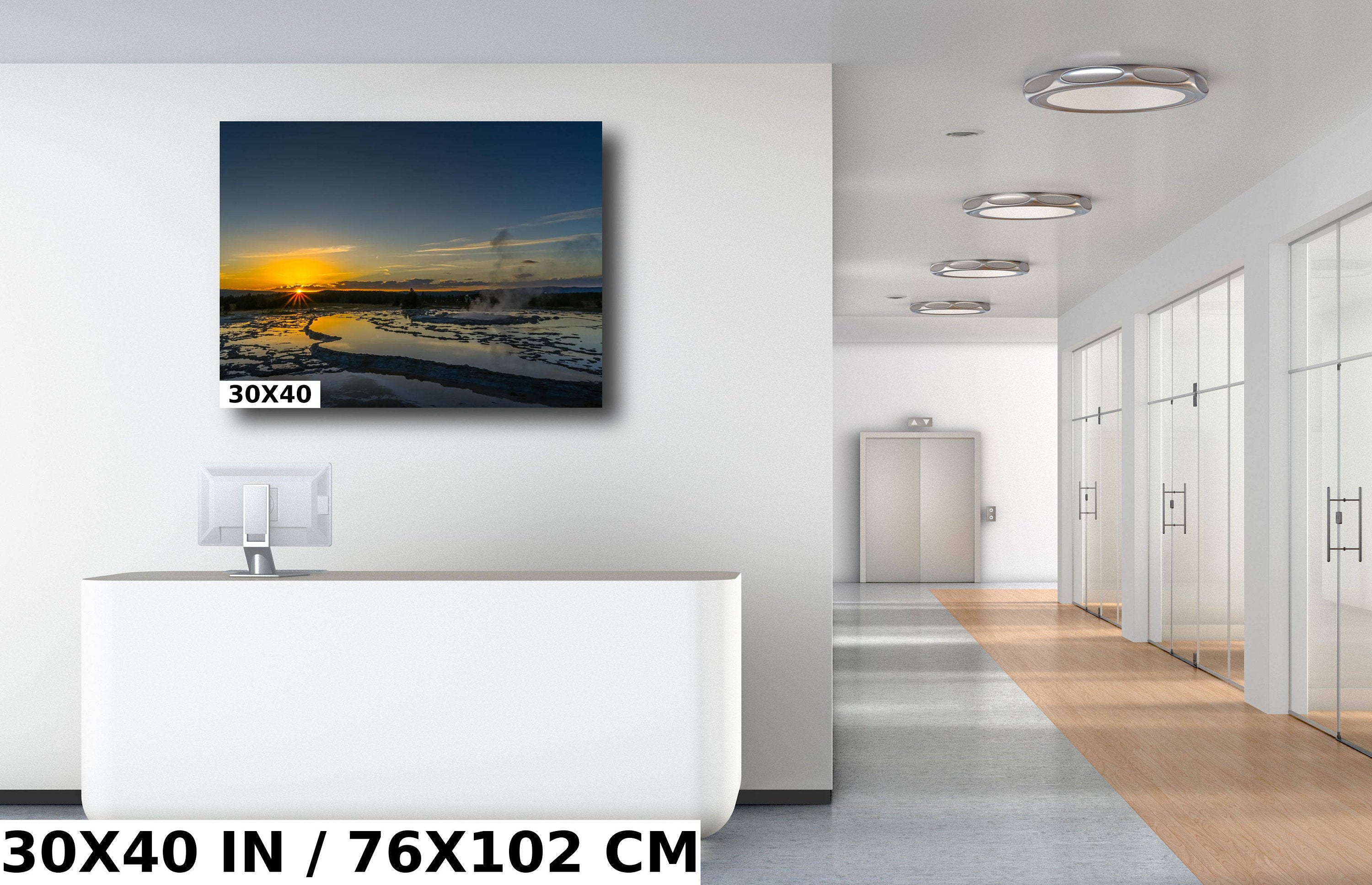 Yellowstone Geyser Print: Wyoming Landscape Photography