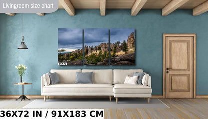 Needles Eye Tunnel: Giant Rock Formations Along the Needles Highway Wall Art Black Hills South Dakota Landscape Metal Acrylic Print