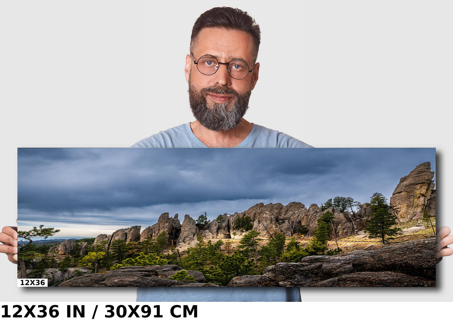 Needles Eye Tunnel: Giant Rock Formations Along the Needles Highway Wall Art Black Hills South Dakota Landscape Metal Acrylic Print