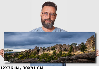 Needles Eye Tunnel: Giant Rock Formations Along the Needles Highway Wall Art Black Hills South Dakota Landscape Metal Acrylic Print