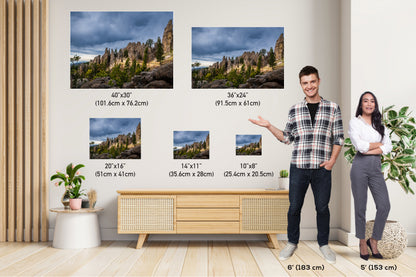 Needles Eye Tunnel: Giant Rock Formations Along the Needles Highway Wall Art Black Hills South Dakota Landscape Metal Acrylic Print