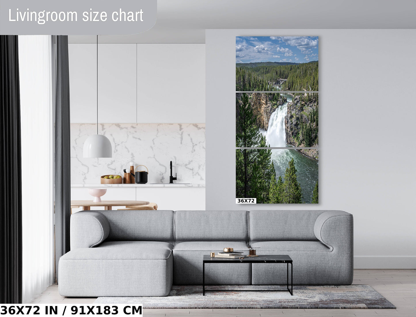 Yellowstone's Grandeur: Upper Falls Wall Art Portrait Wyoming Nature Photography