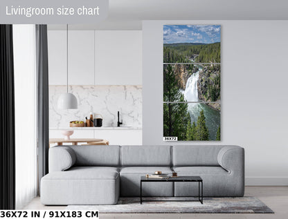 Yellowstone's Grandeur: Upper Falls Wall Art Portrait Wyoming Nature Photography