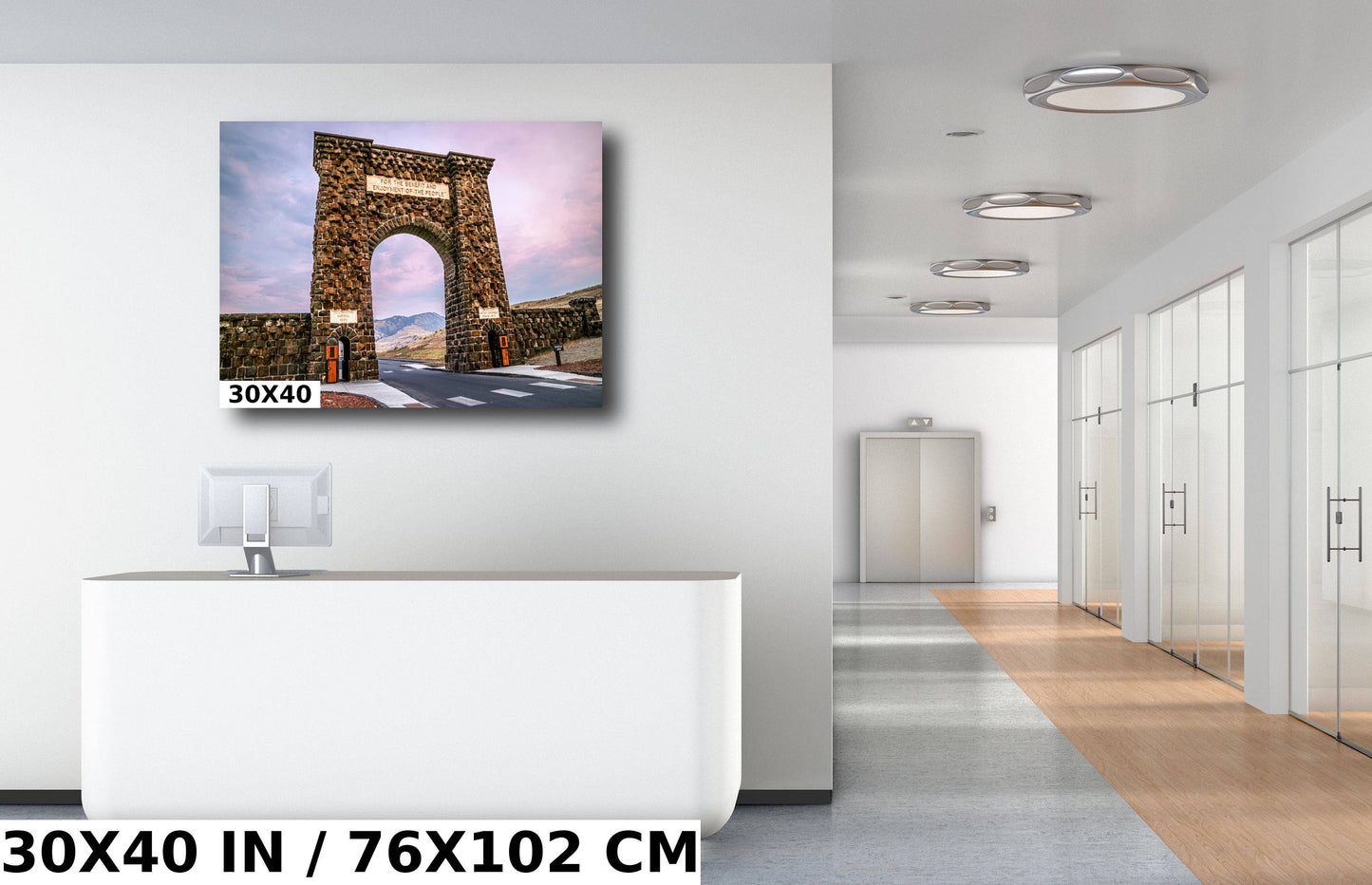 Roosevelt Arch Photo Print on Canvas – Iconic Yellowstone Entrance