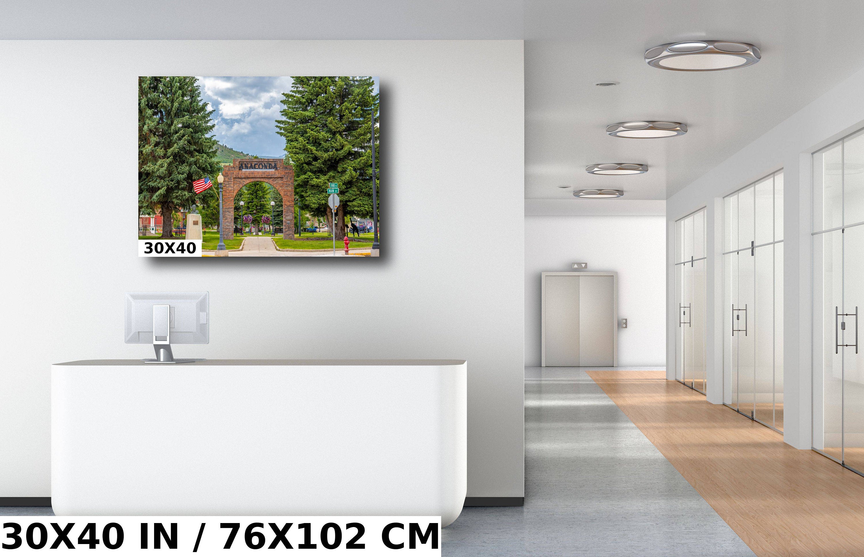 Anaconda Montana Kennedy Commons Arch: Historic Landmark Photography Print