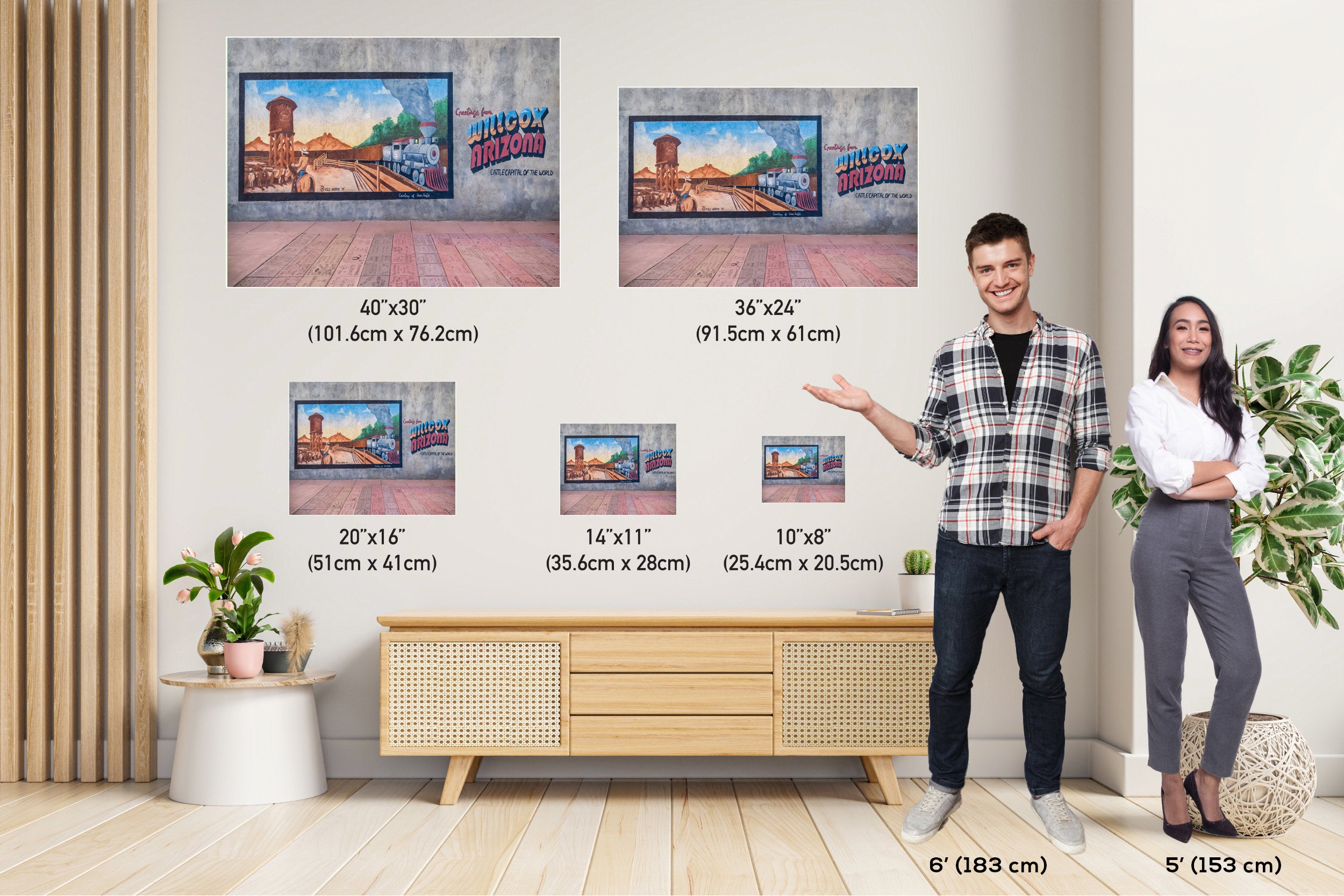 Willcox Mural Art Cattle Capital Arizona Western Photography Wall Decor