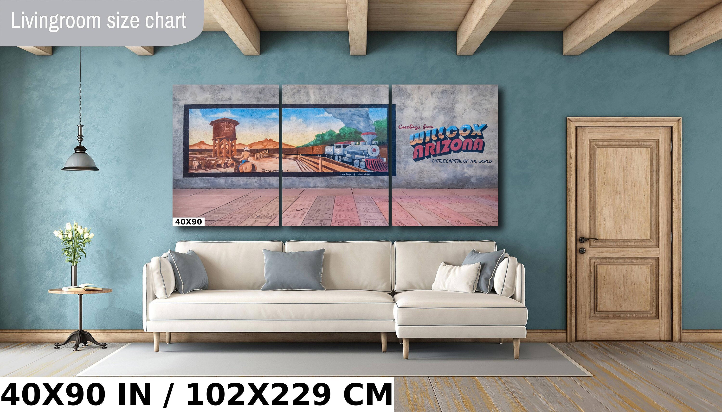 Willcox Mural Art Cattle Capital Arizona Western Photography Wall Decor