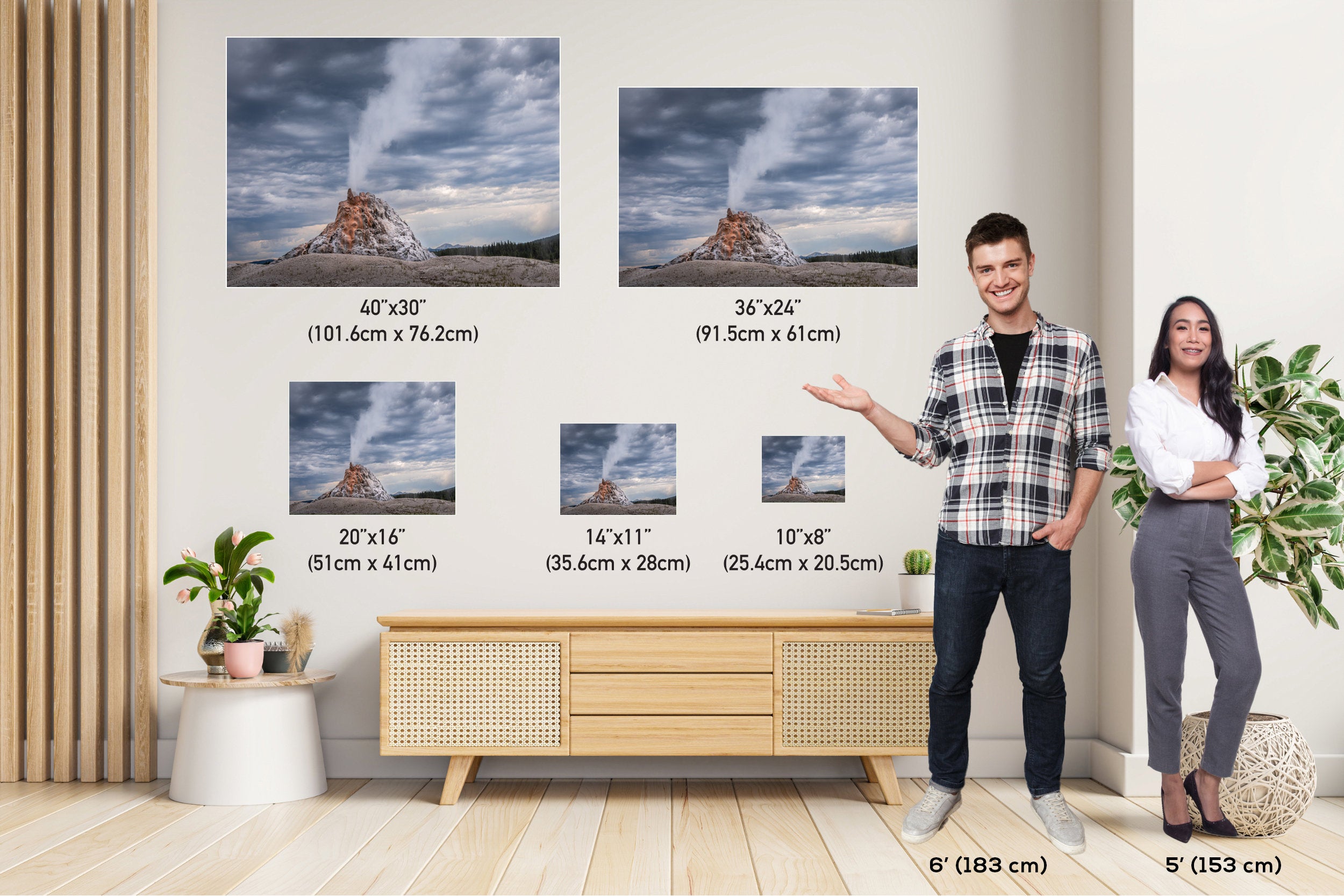 White Dome Geyser Print: Yellowstone National Park Wall Art