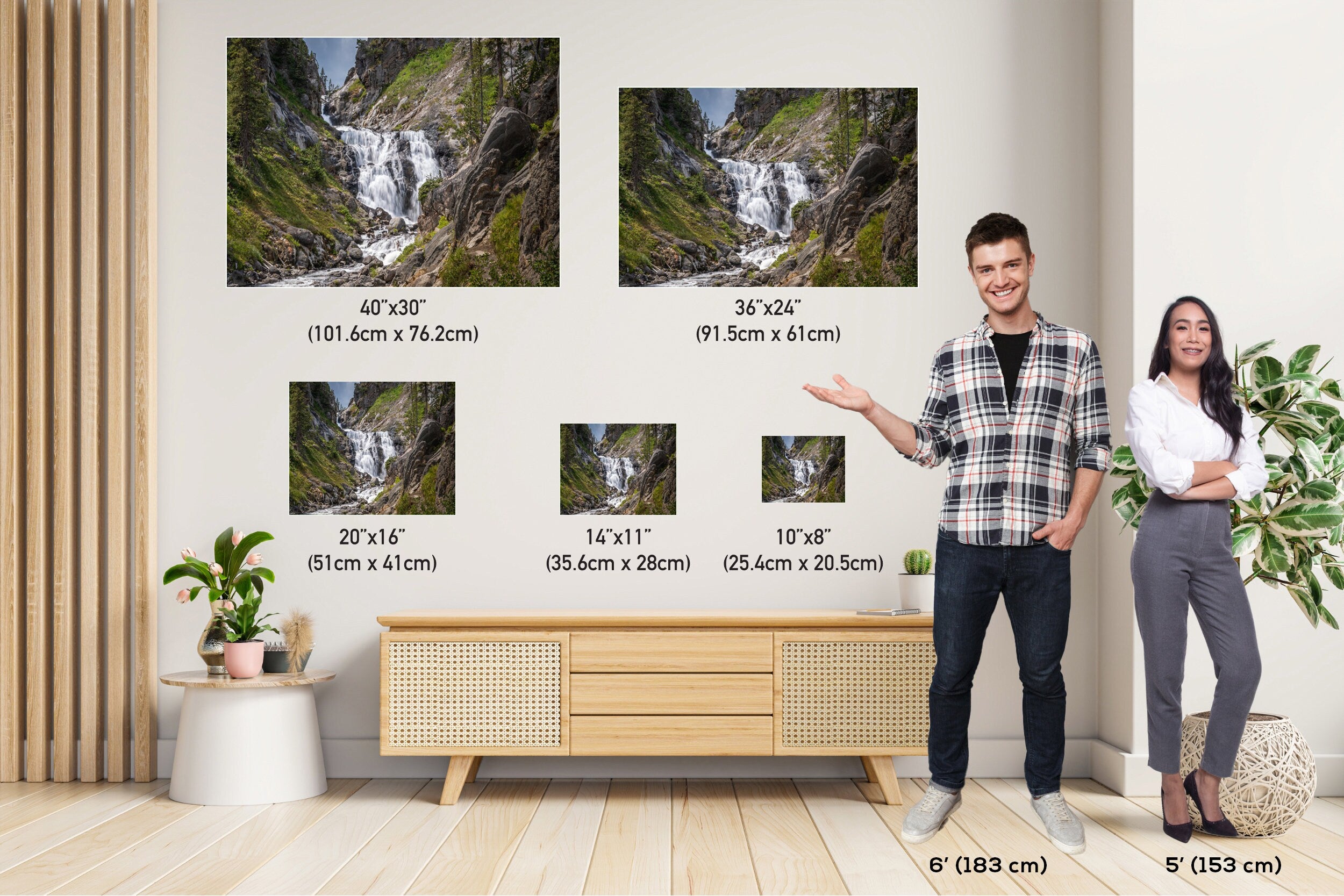 Mystic Falls Yellowstone National Park Wyoming Photography Wall Art