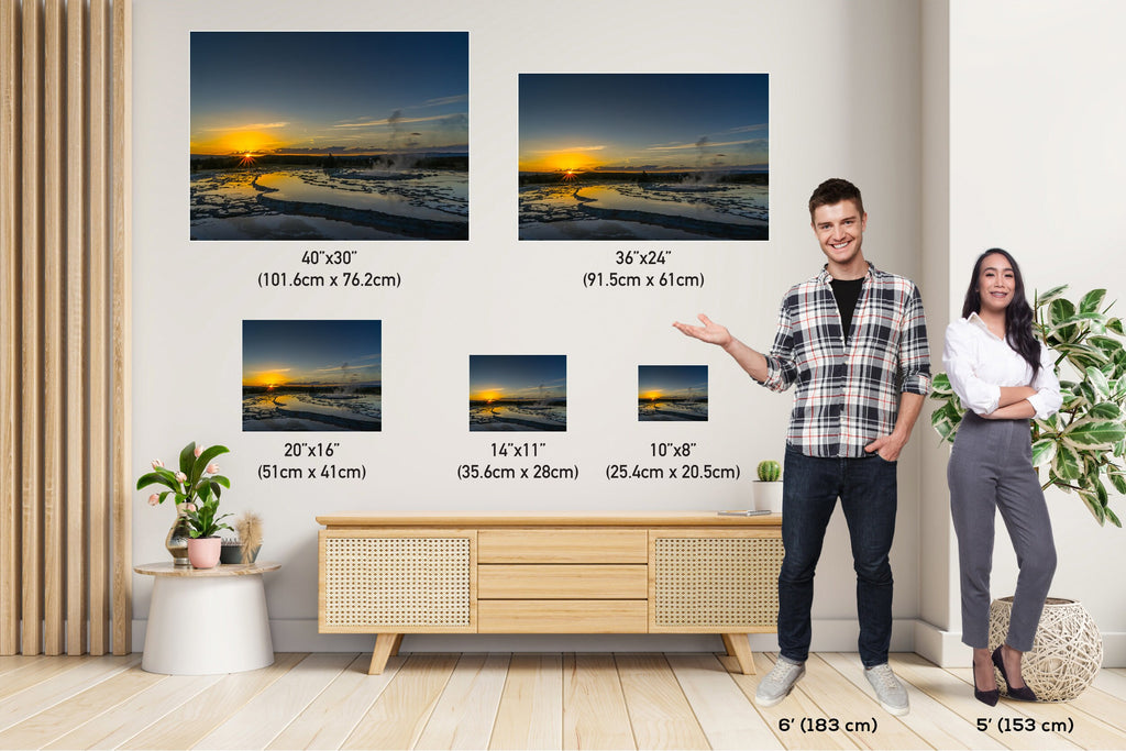 Yellowstone Geyser Print: Wyoming Landscape Photography