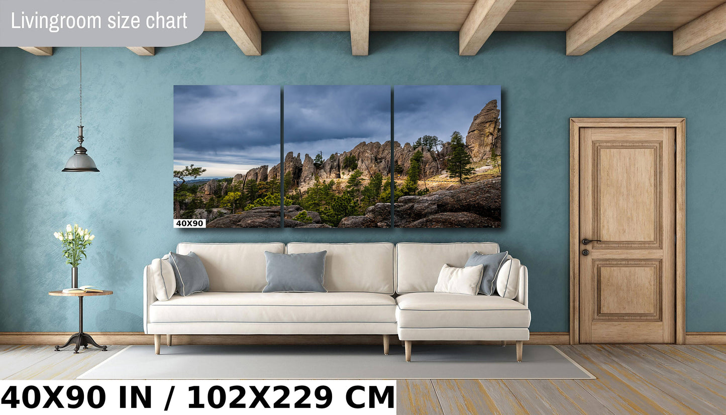 Needles Eye Tunnel: Giant Rock Formations Along the Needles Highway Wall Art Black Hills South Dakota Landscape Metal Acrylic Print