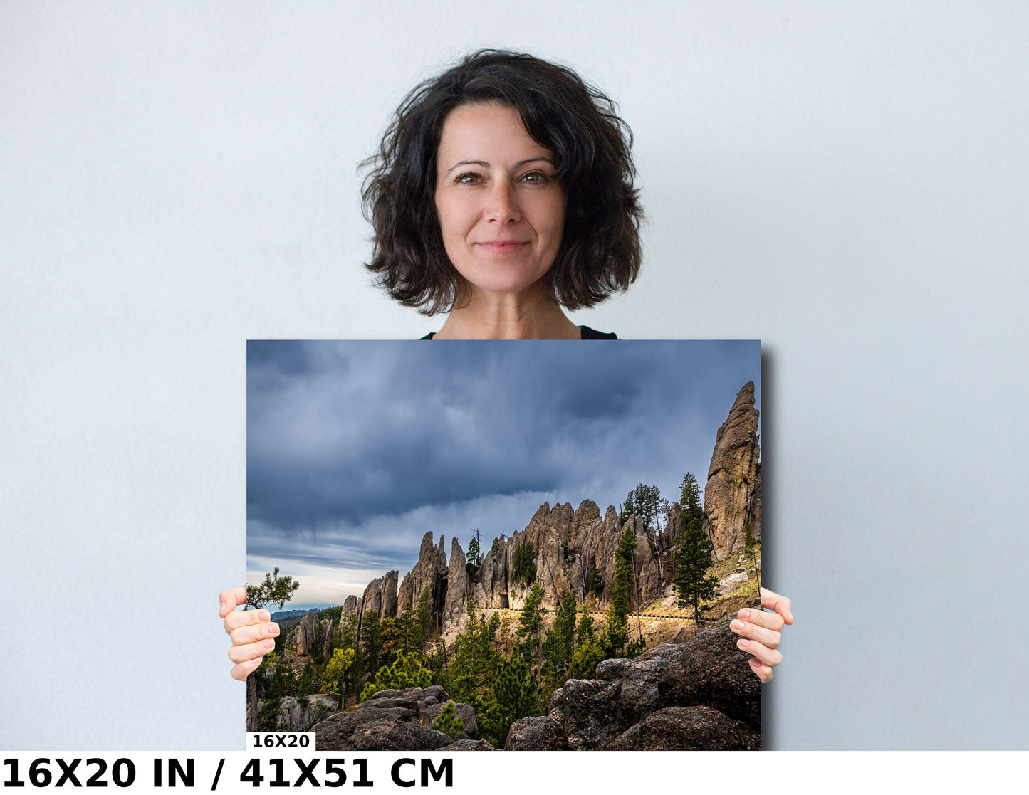 Needles Eye Tunnel: Giant Rock Formations Along the Needles Highway Wall Art Black Hills South Dakota Landscape Metal Acrylic Print