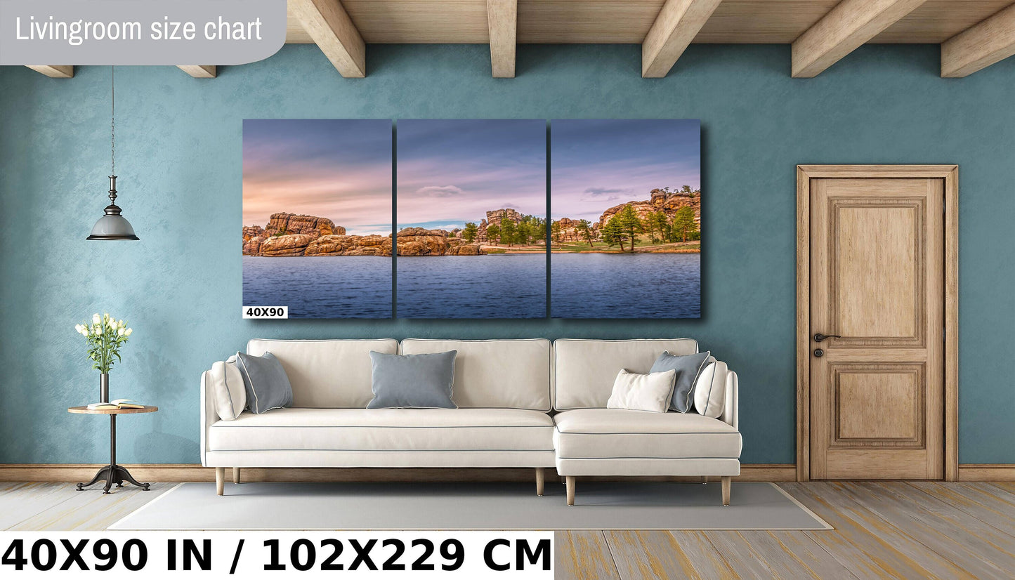 Sylvan Lake Splendor: Capturing the Tranquility of Custer State Park Metal Canvas Print South Dakota Wall Art Nature Photography