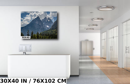 Teton Treasures: Grand Teton National Park Metal Canvas Print Mountain Range Wall Art Wyoming Photography