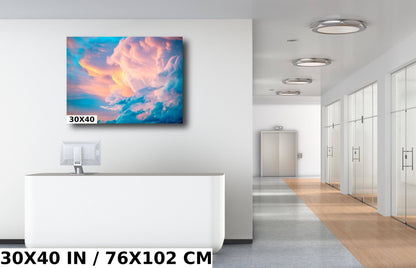 Heavenly Hues: White Sulphur Springs Montana Big Sky Photography Wall Art Metal Canvas Print Cloud Landscape