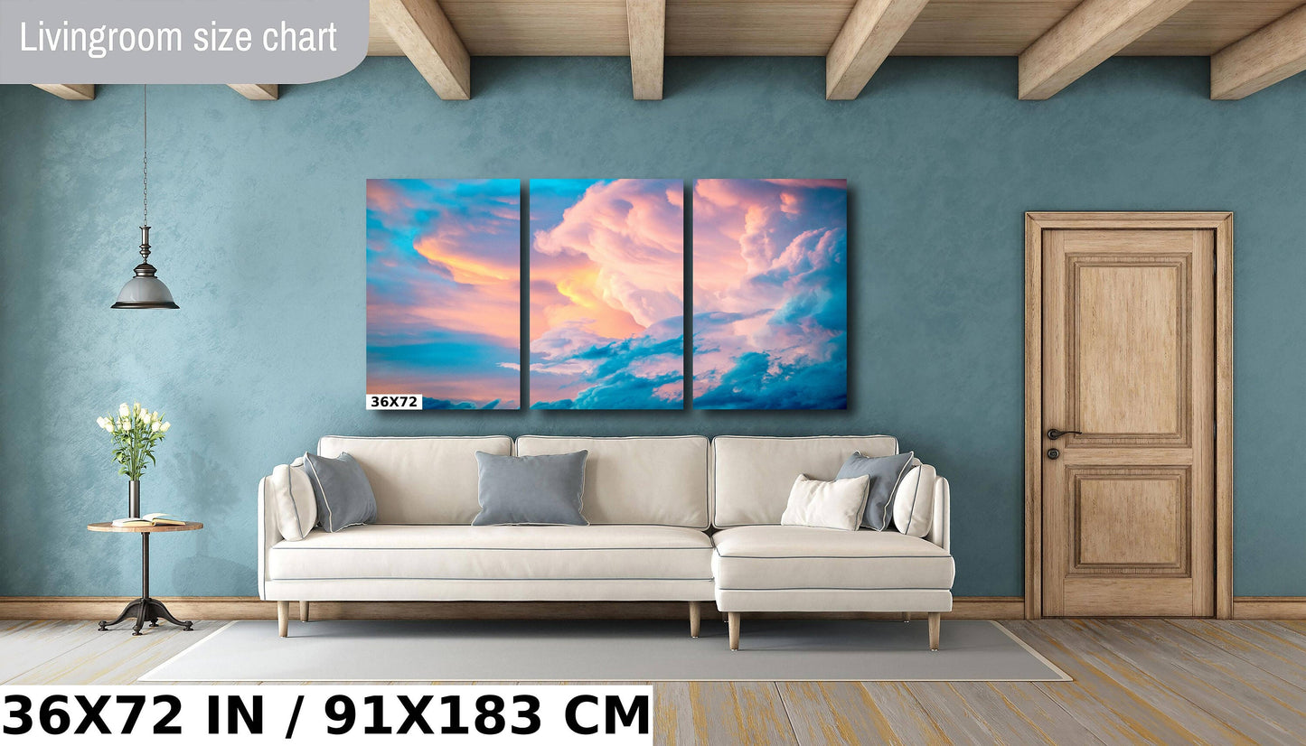 Heavenly Hues: White Sulphur Springs Montana Big Sky Photography Wall Art Metal Canvas Print Cloud Landscape
