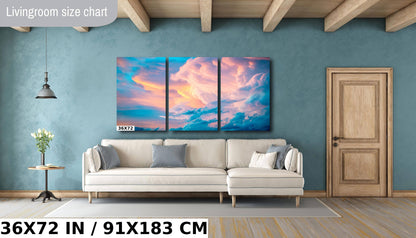 Heavenly Hues: White Sulphur Springs Montana Big Sky Photography Wall Art Metal Canvas Print Cloud Landscape